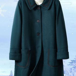 Mid-length Over-the-knee Loose Woolen Coat