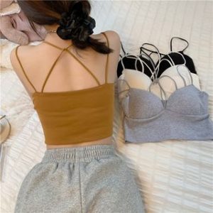 Plain Strappy Cropped Camisole Top