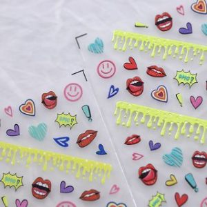 Lips Street Art Print Nail Art Stickers (Various Designs)